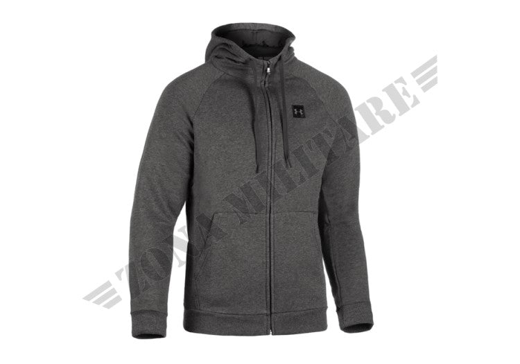 Ua Rival Fleece Zip Hoodie Under Armour Charcoal Light Heather