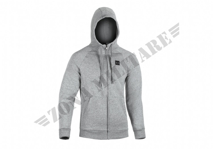 Ua Rival Fleece Zip Hoodie Under Armour Steel Light Heather