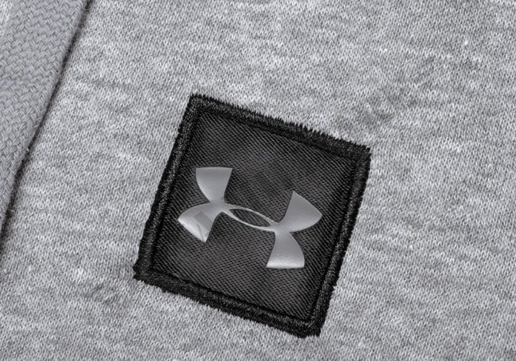 Ua Rival Fleece Zip Hoodie Under Armour Steel Light Heather