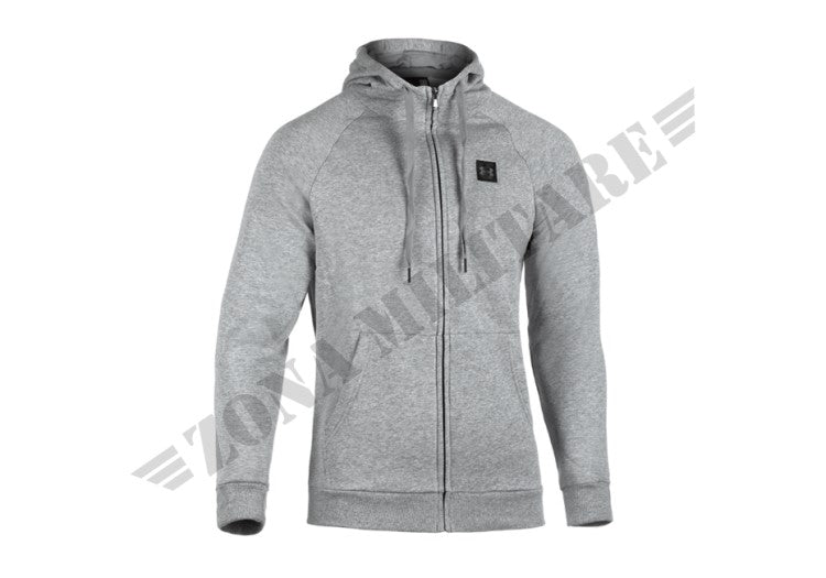 Ua Rival Fleece Zip Hoodie Under Armour Steel Light Heather