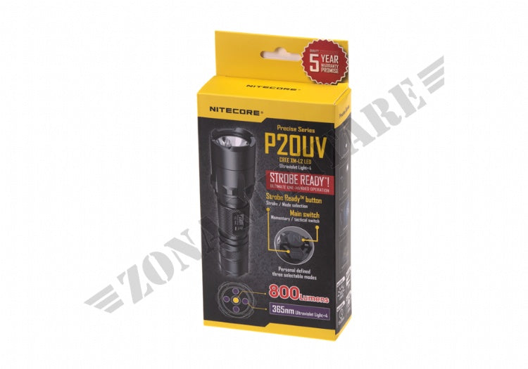 Torcia P20 Uv Precise Tactical Nitecore 800 Lumens