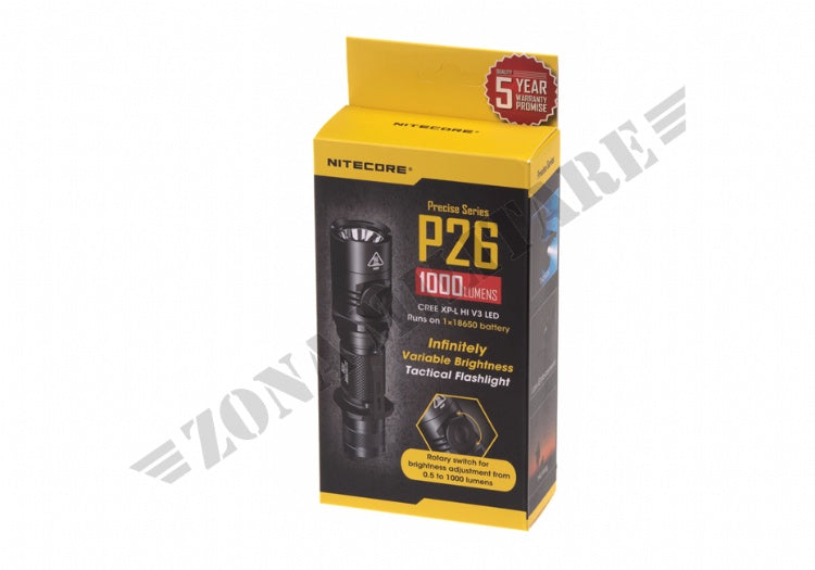 Torcia P26 Precise Tactical Nitecore 1000 Lumens