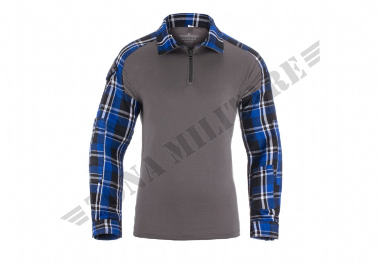 Flannel Combat Shirt Invader Gear Blue&White