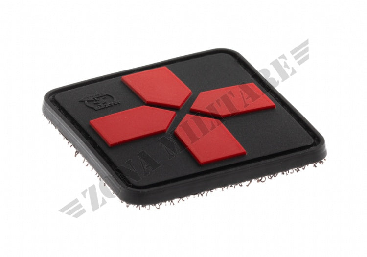 Patch Gommata Cross Rubber Patch 40Mm Jtg Black & Red