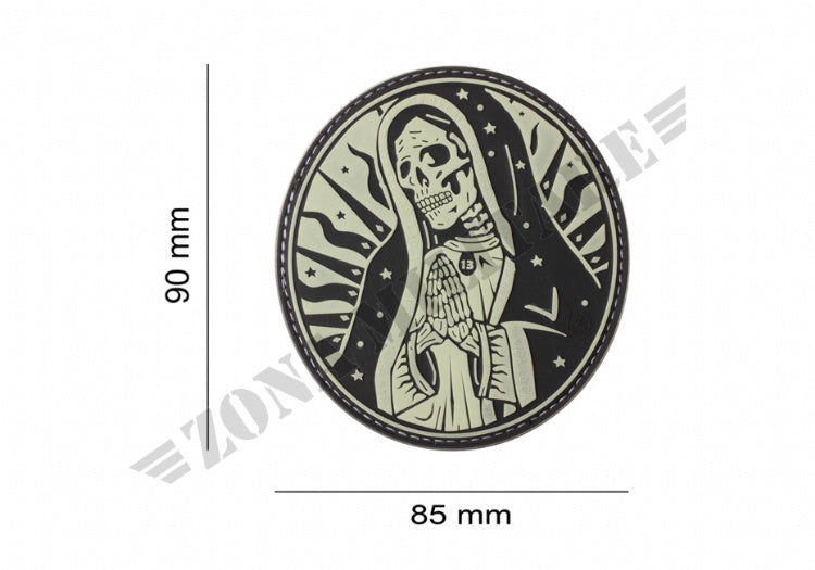 Patch Gommata Santa Muerte Rubber Patch Jtg Glow In The Dark