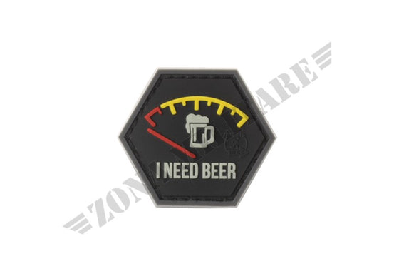 Patch Gommata I Need Beer Rubber Patch Jtg Red Version