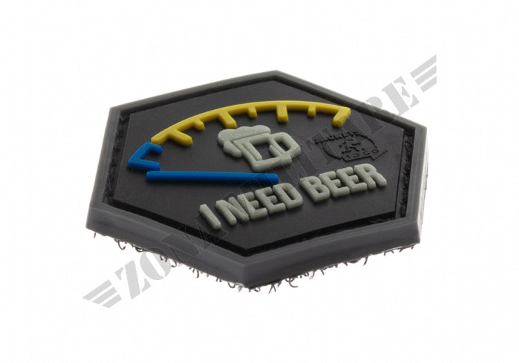 Patch Gommata I Need Beer Rubber Patch Jtg Blue Version