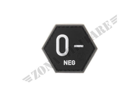 Patch Gommata Bloodgroup Hexagon 0 Negativo Jtg