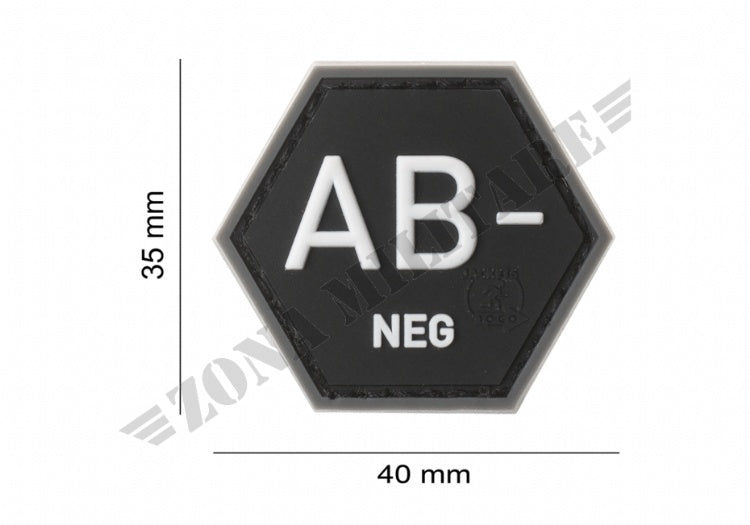 Patch Gommata Bloodgroup Hexagon Ab Negativo Jtg