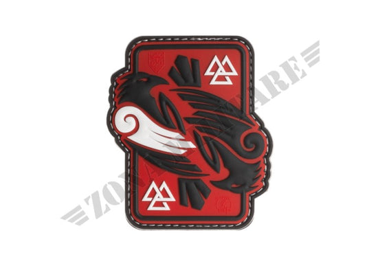 Patch Gommata Odins Raven Rubber Patch Jtg Red