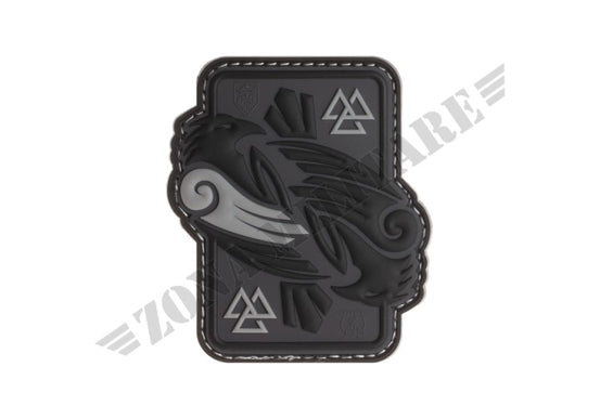 Patch Gommata Odins Raven Rubber Patch Jtg Grey