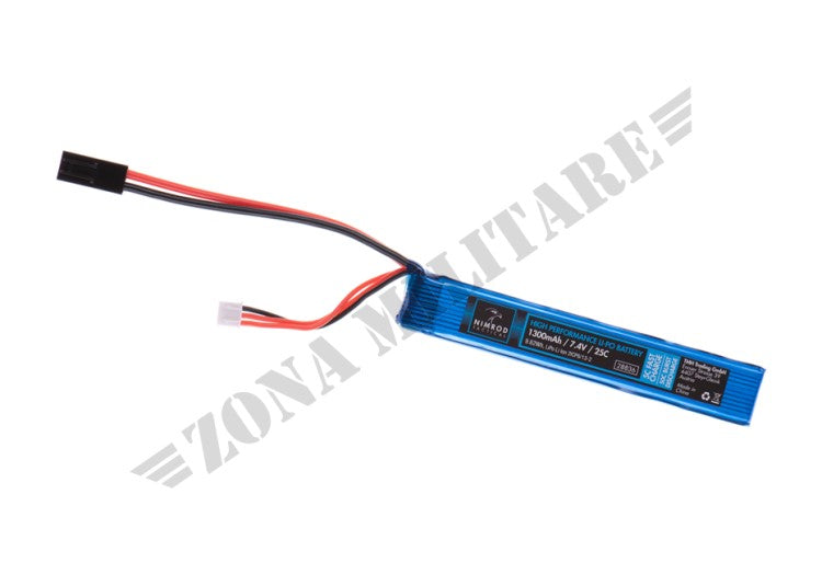 Batteria Lipo 7.4V 1300Mah 25C Stock Tube Type Nimrod