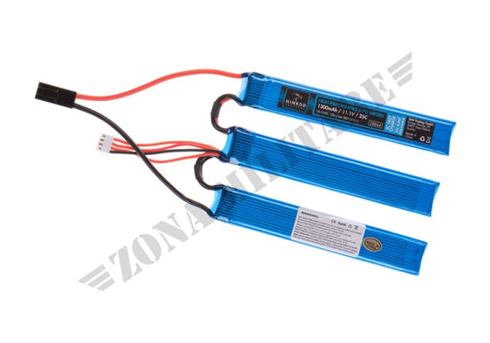 Batteria Lipo 11.1V 1300Mah 25C Split Type Tamiya Nimrod