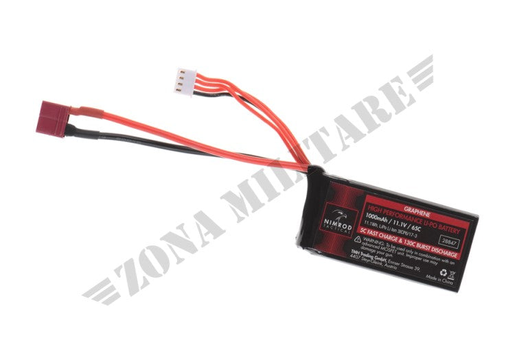 Batteria Lipo 11.1V 1000Mah 65C Graphene Peq Deans Nimrod