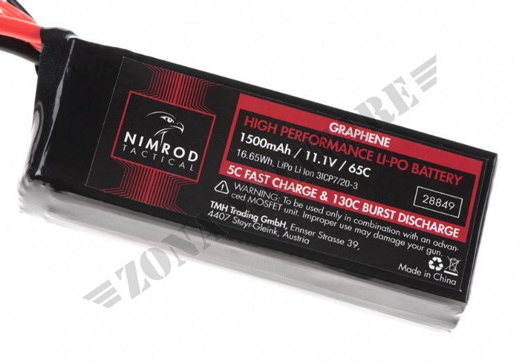 Batteria Lipo 11.1V 1500Mah 65C Graphene Deans Nimrod