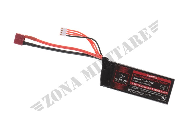 Batteria Lipo 11.1V 1800Mah 65C Graphene Deans Nimrod