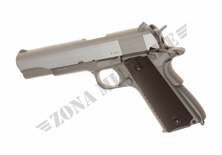 Pistola M1911 Full Metal Co2 Kwc Silver Edition