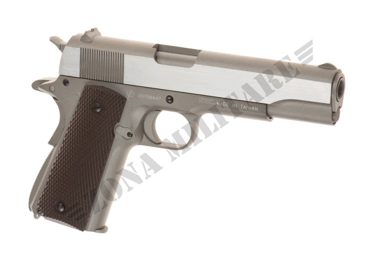 Pistola M1911 Full Metal Co2 Kwc Silver Edition