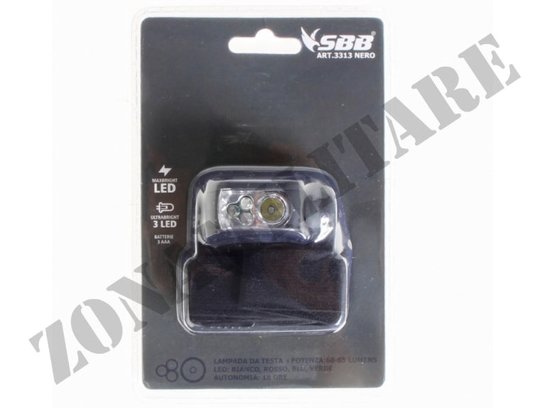 Lampada da testa 65 Lumens SBB