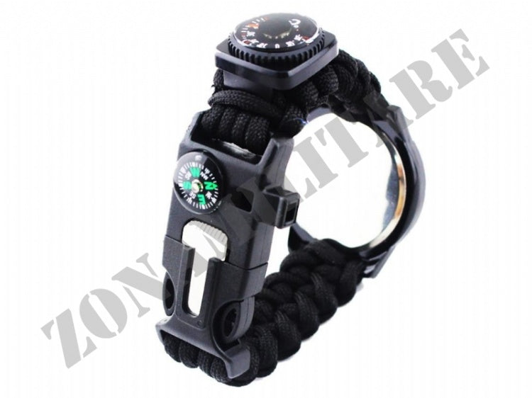 Orologio Multi Funzionale Paracord Survival Accessoriato Coyote