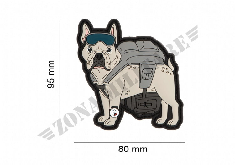 Frenchie - Paratrooper French Bulldog Patch Airsoftology