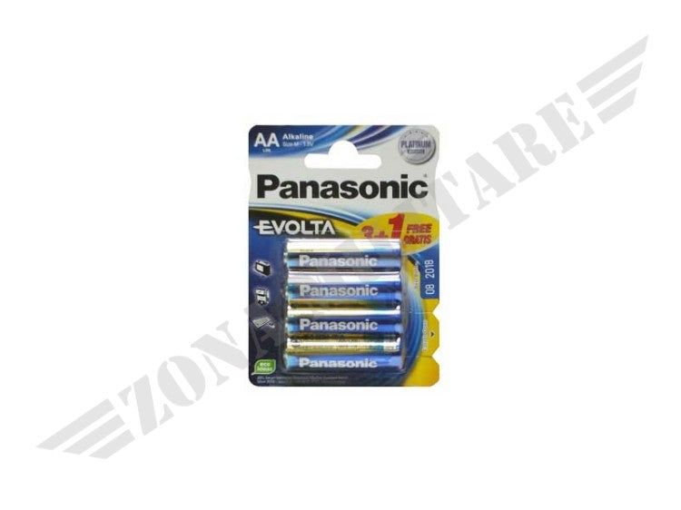 Batteria Panasonic Evolta Lr6Ege Blister 4Xaa Alcaline