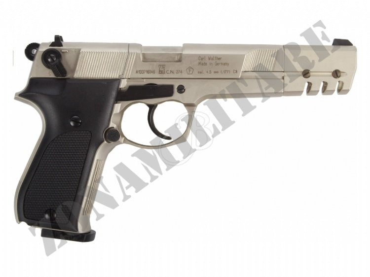 Pistola Umarex Walther Cp 88 6'' Nickel Cal.4.5 Pot.<7.5Joule