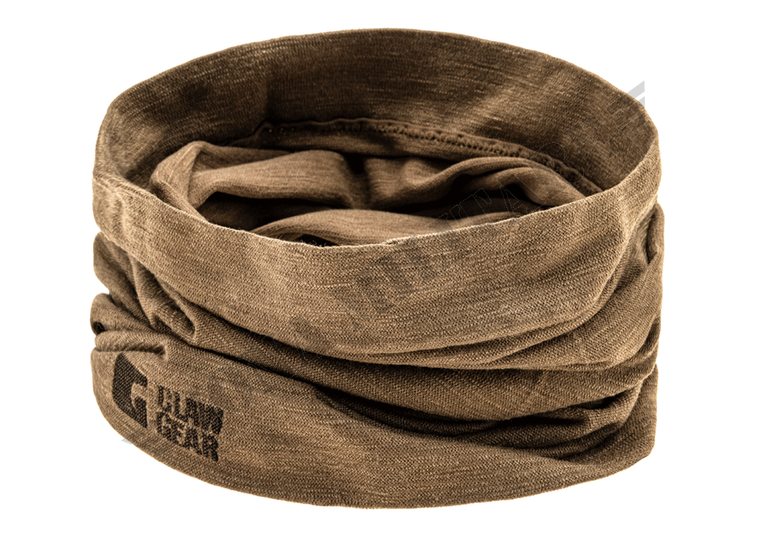 Merino Seamless Neck Gaiter Long Clawgear Stonegrey Olive