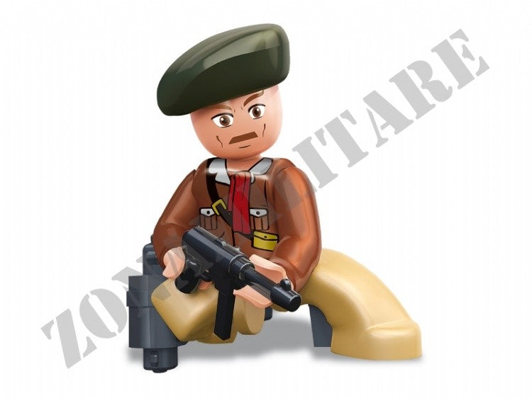 Mini Figures Sluban Wwii Fucilere Con Fucile Mp40