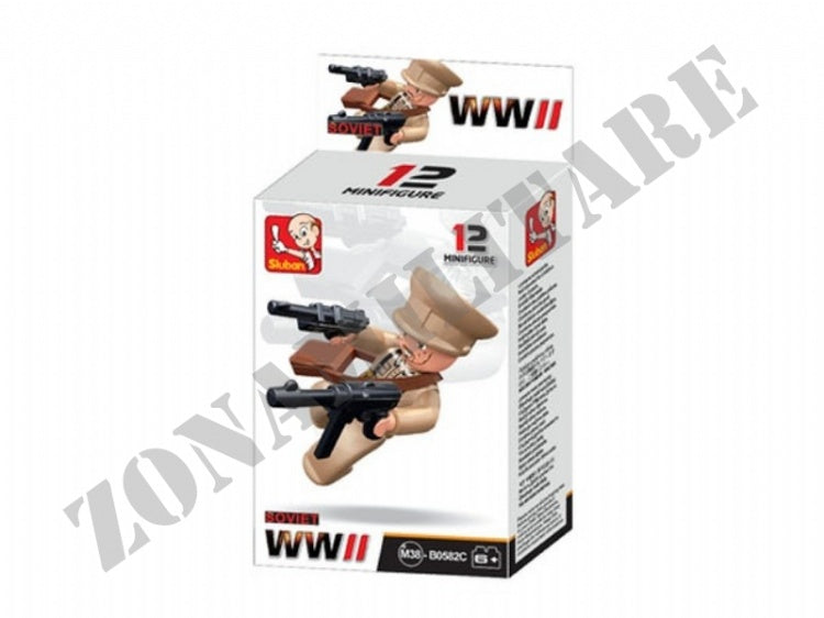 Mini Figures Sluban Wwii Fucilere Con Fucile Mp40 E Pistola