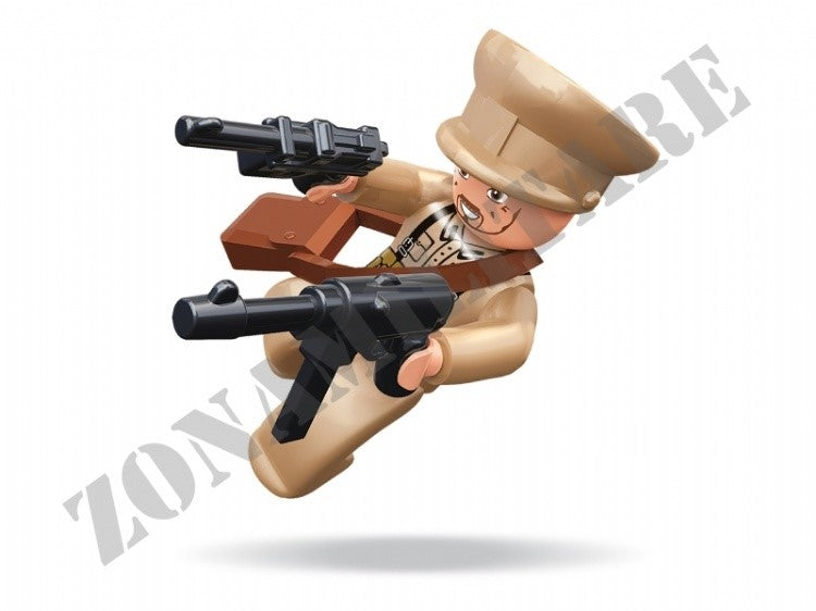 Mini Figures Sluban Wwii Fucilere Con Fucile Mp40 E Pistola