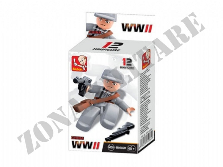 Mini Figures Sluban Wwii Soldato Con Pistola E M14