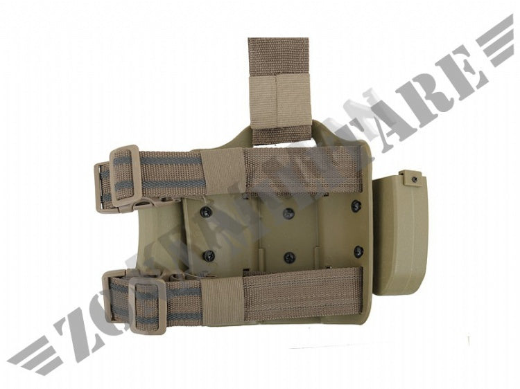 Triple Ak Drop Leg Magazine Pouch - Dark Earth