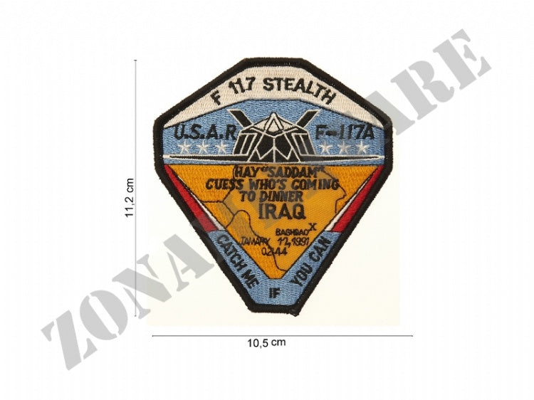 Patch Termo Adesiva Ricamata F-117 Stealth