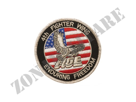 Patch Ricamata Termo Adesiva 4Th Fighter Wing Tonda