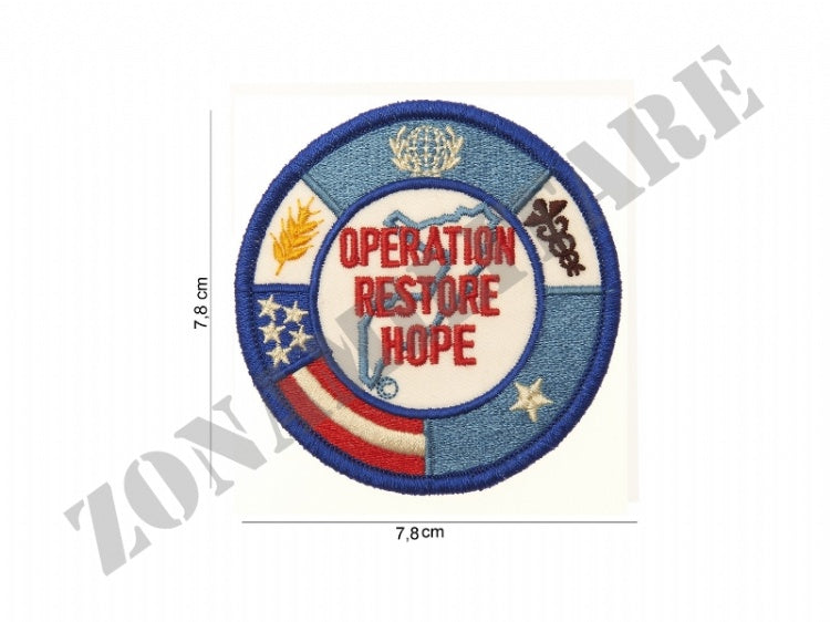 Patch Termo Adesiva Ricamata Operation Restore Hope