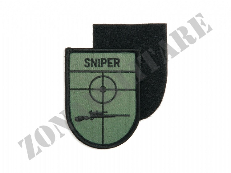 Patch Ricamata Sniper Od Green Con Velcro