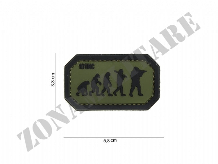 Patch Gommata Airsoft Evolution Verde/Nero Con Velcro