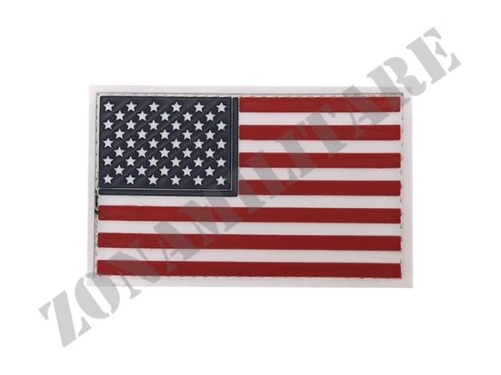 Patch Gommata Pvc 3D Usa Con Velcro