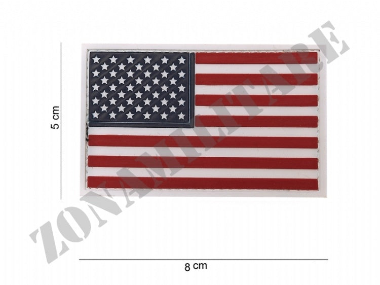 Patch Gommata Pvc 3D Usa Con Velcro