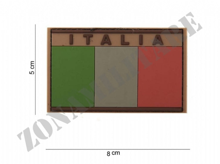 Patch Gommata Pvc 3D Italia Desert Con Velcro