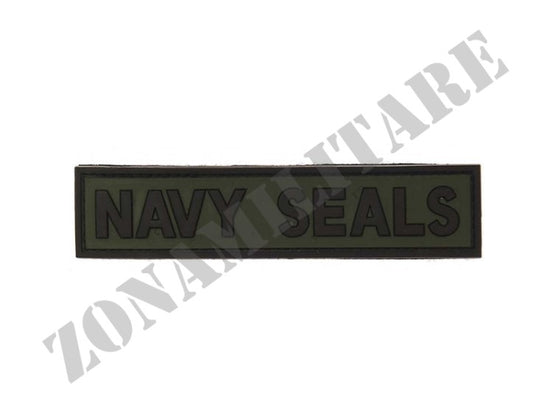 Patch Gommata Pvc 3D Navy Seals Verde Con Velcro