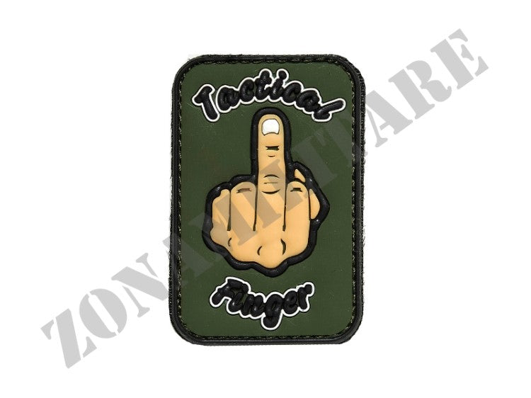 Patch Gommata Tactical Finger Verde Con Velcro