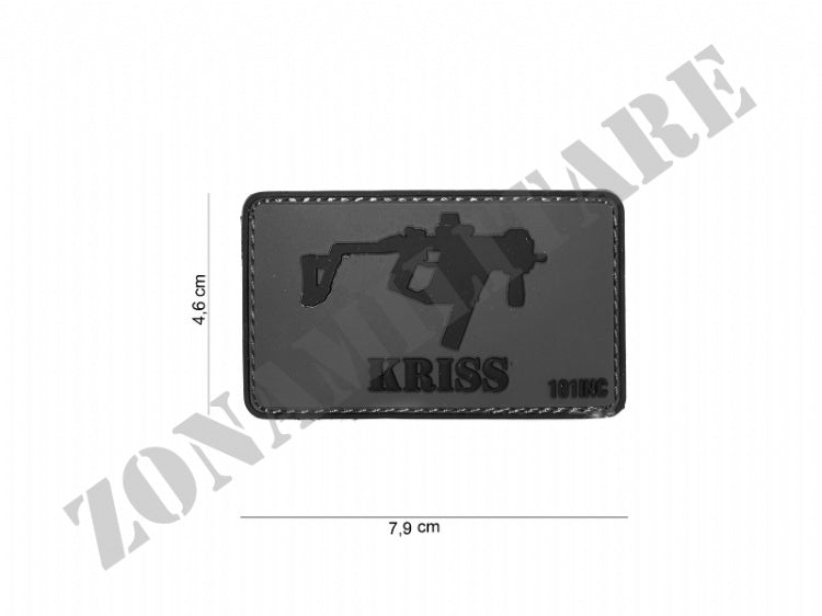 Patch Gommata Kriss Colore Gray Con Velcro