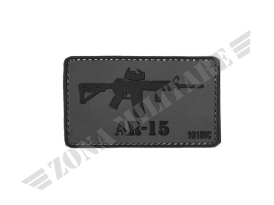 Patch Gommata Ar-15 Gray Con Velcro