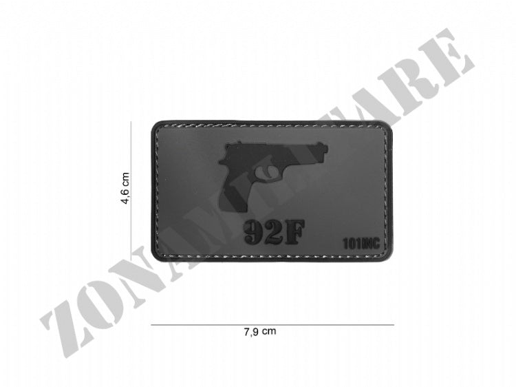 Patch Gommata Beretta 92F Colore Gray Con Velcro