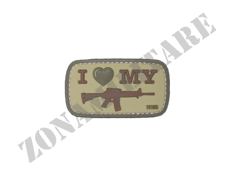 Patch Gommata I Love My M4 Coyote Con Velcro