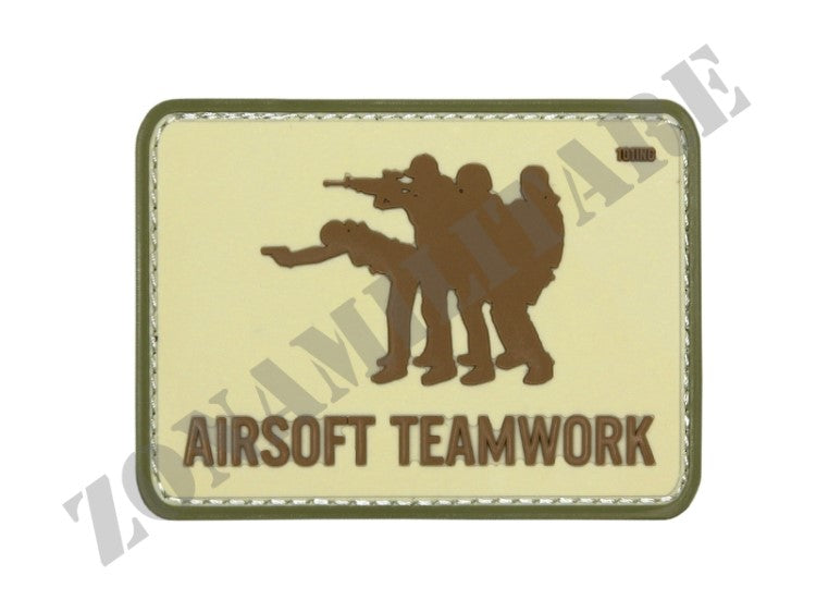 Patch 3D Pvc Airsoft Teamwork Coyote Gommata