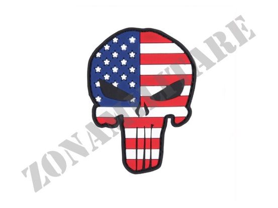 Patch 3D Pvc Teschio Americana Con Velcro