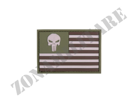 Patch 3D Pvc Punisher Su Bandiera Colore Tenue